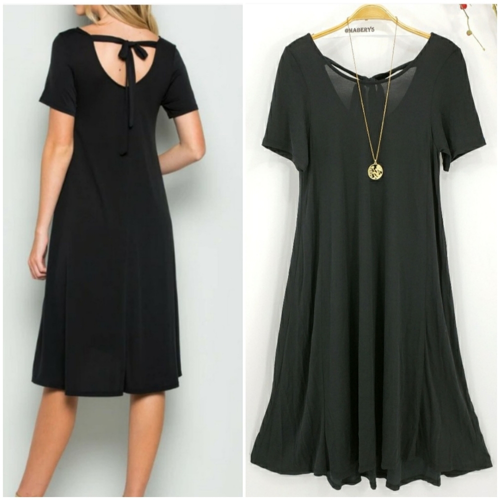 New COA Knit Midi Dress in ash black